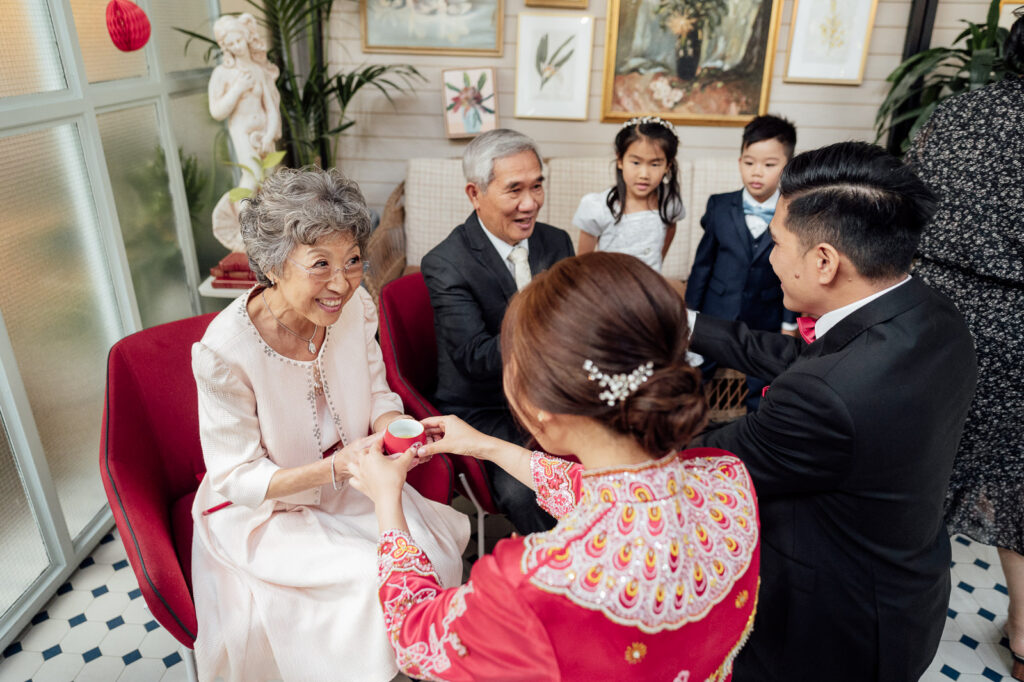 Chinese tea ceremony being performed