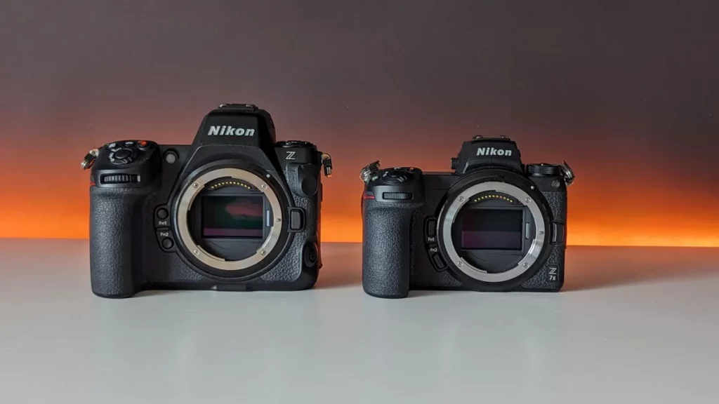 Nikon Z8 size comparison to Z6II