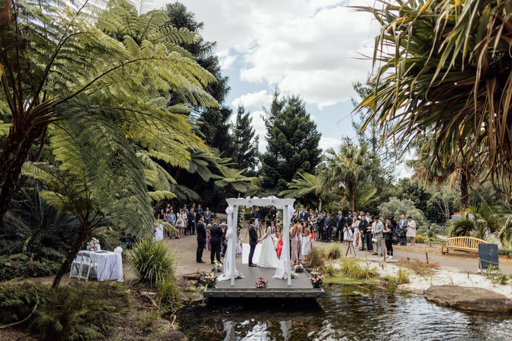 australian botanic garden wedding ceremony